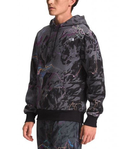 Men's AOP Standard-Fit Logo-Print Hoodie Black $44.20 Sweatshirt