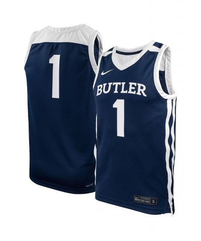 Men's 1 Navy Butler Bulldogs Replica Basketball Jersey $47.69 Jersey