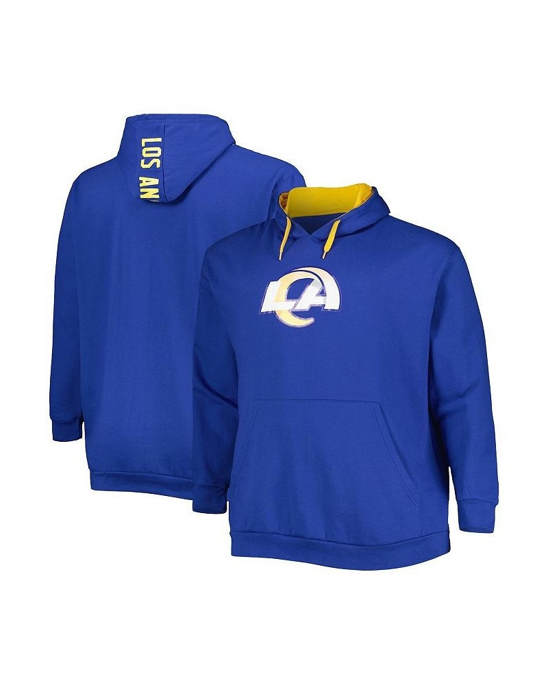 Men's Royal Los Angeles Rams Big and Tall Logo Pullover Hoodie $36.90 Sweatshirt