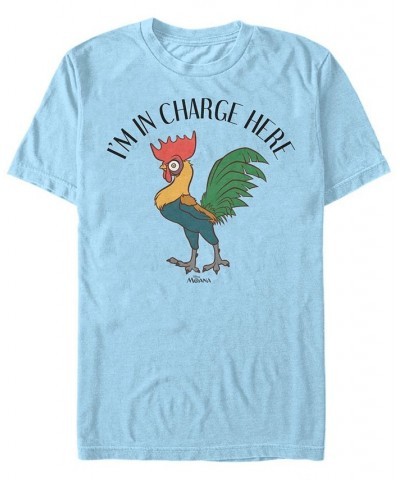 Disney Men's Moana Hei Hei in Charge, Short Sleeve T-Shirt Blue $18.54 T-Shirts